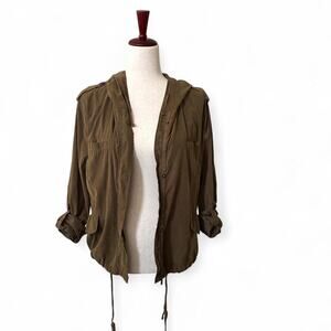 LA Hearts Olive Green Hooded Jacket